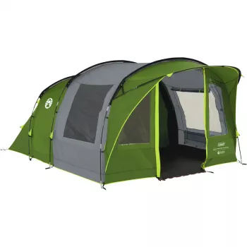 Palapinė COLEMAN Rocky Mountain 5 BlackOut Green/Grey – 2025 m. modelis, tunelinė šeimyninė palapinė 5 asmenims