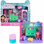 Gabby's Dollhouse Groovy Music Room su DJ Catnip figūrėle, 2 aksesuarais, 2 baldais ir 2 siuntomis, žaislai vaikams nuo 3 metų
