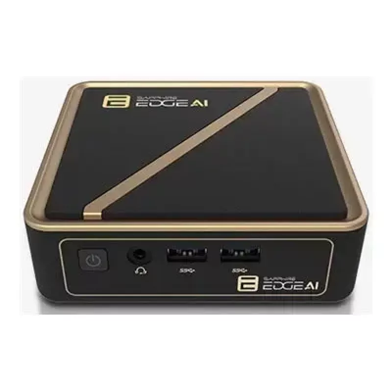 Mini PC Barebone Sapphire EDGE AI 340 su DDR5 atminties palaikymu ir HDMI išvestimi