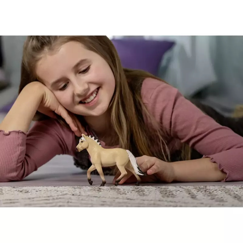 Žaislinė figūrėlė Schleich Norvegijos fiordų arklys kumelė 13980 ruda balta geltona