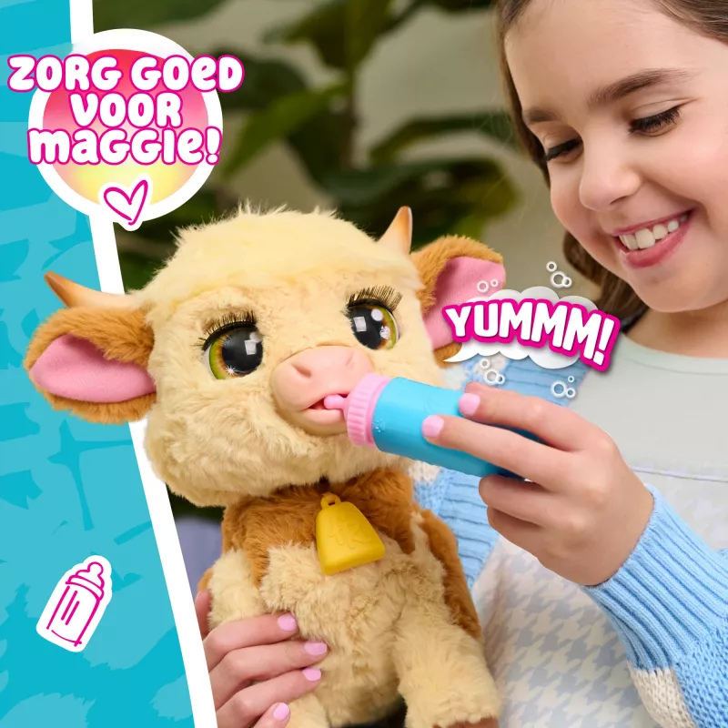 Just Play FurReal Maggie – interaktyvi karvė, 4+ metai, veikia su AA baterijomis