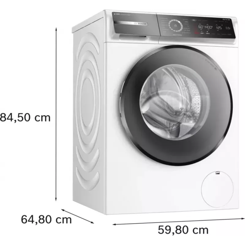 Bosch Serie 8 WGB244040 Skalbimo mašina priekinio pakrovimo 9 kg 1257 aps./min Balta