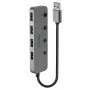 Lindy 4 Portų USB 3.0 Hub su Įjungimo / Išjungimo Mygtukais