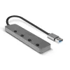 Lindy 4 Portų USB 3.0 Hub su Įjungimo / Išjungimo Mygtukais