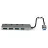 Lindy 4 Portų USB 3.0 Hub su Įjungimo / Išjungimo Mygtukais