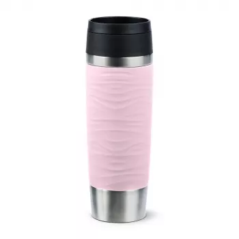 Kelioninis puodelis EMSA Travel Mug Waves Grande 500 ml rožinis, nerūdijantis plienas