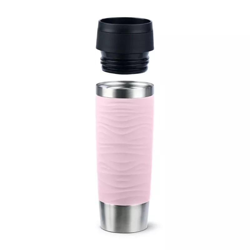 Kelioninis puodelis EMSA Travel Mug Waves Grande 500 ml rožinis, nerūdijantis plienas