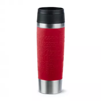 EMSA Travel Mug Classic N2022200 kelioninis puodelis 500 ml, juoda, raudona, nerūdijantis plienas