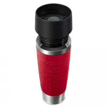EMSA Travel Mug Classic N2022200 kelioninis puodelis 500 ml, juoda, raudona, nerūdijantis plienas