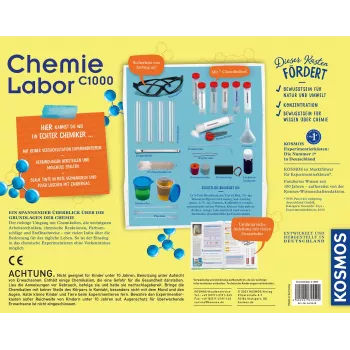 Kosmos Chemielabor C1000 chemijos eksperimentų rinkinys, 10 m.