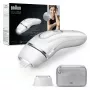 IPL plaukų šalinimo prietaisas BRAUN Silk‑expert Pro 3 PL3020 — sidabrinis/baltas, maitinamas iš tinklo, su kūno ir veido antgaliais
