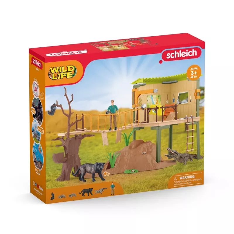 Schleich WILD LIFE Ranger Adventure Station žaislų rinkinys, įvairiaspalvis, 3-8 m.