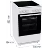 Gorenje GEC5A21WG Laisvai pastatoma viryklė Elektrinė Keraminė kaitlentė Balta