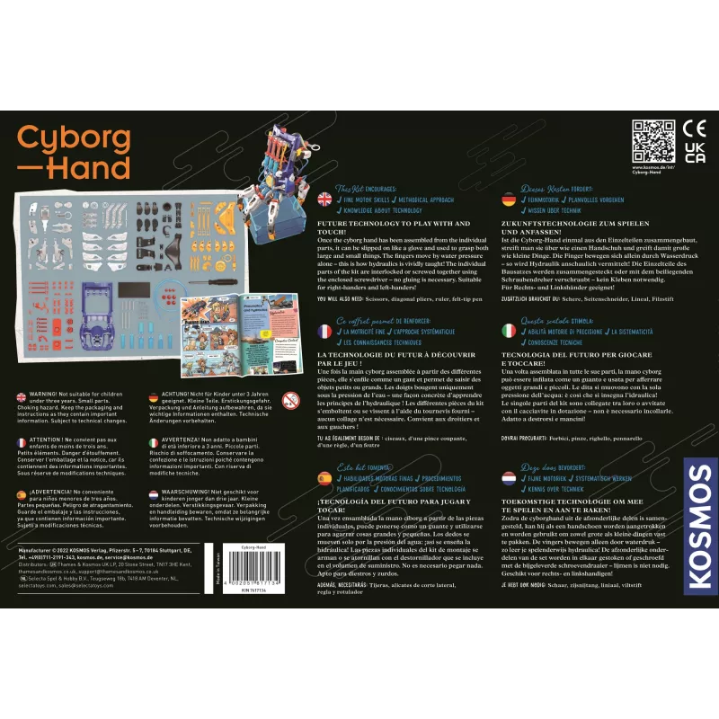 Kosmos Cyborg-Hand inžinerinis rinkinys, juodas