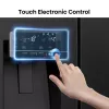 Šaldytuvas Hisense Side by Side RS818N4TFE, laisvai pastatomas, amerikietiškos durys, juodas, su lietimu ir LED ekranu duryse