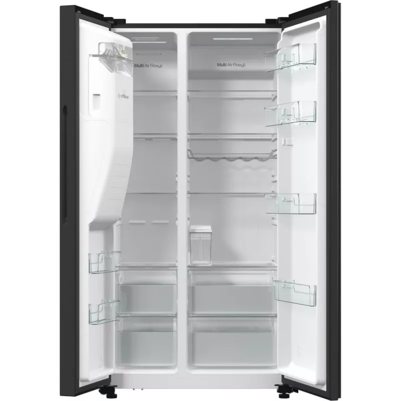 Šaldytuvas Hisense RS5P535NTFE šalia šaldiklio, laisvai pastatomas, 566 L, juodos spalvos