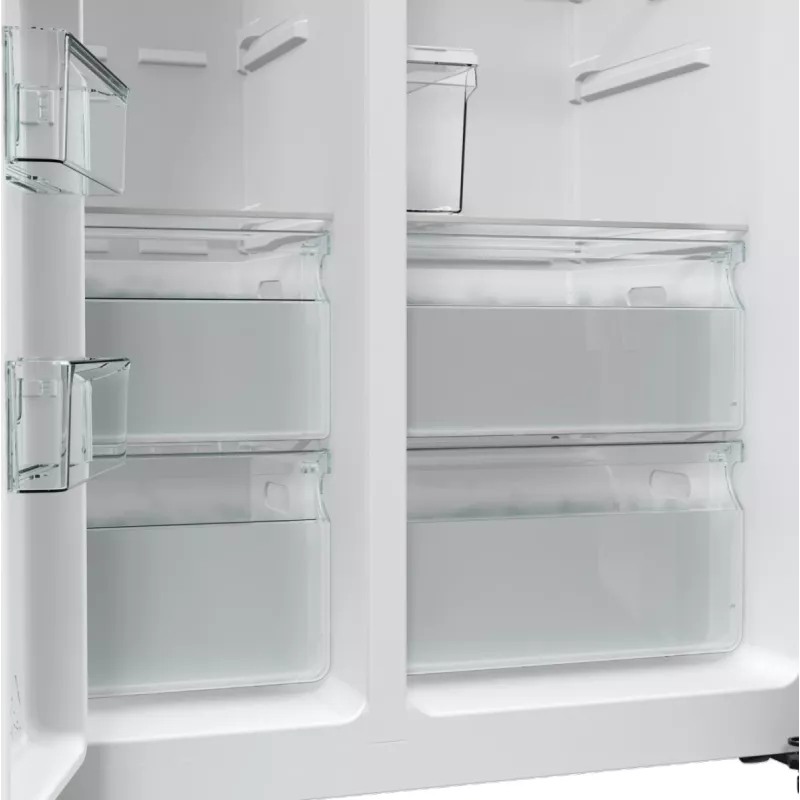 Šaldytuvas Hisense RS5P535NTFE šalia šaldiklio, laisvai pastatomas, 566 L, juodos spalvos