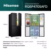Šaldytuvas su šaldikliu Hisense RQ5P470SAFD Laisvai pastatomas 483 L Juodas, Nerūdijantis plienas