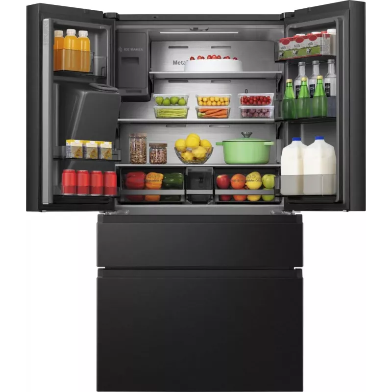 Hisense RF728N4SBFE šaldytuvas su šaldikliu French door 560 L Juodas