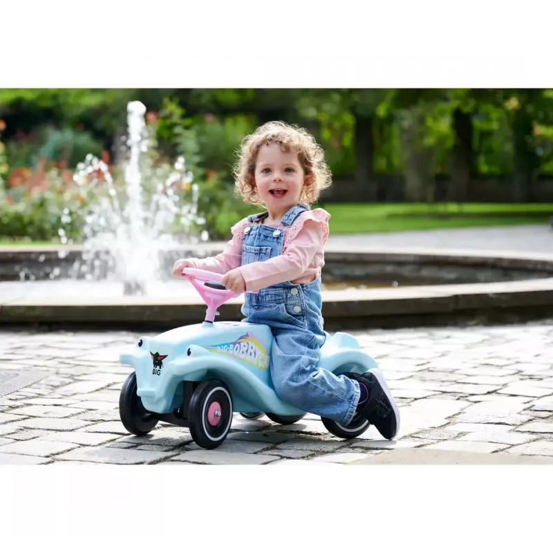 Vaikiškas stumiamas automobilis BIG Bobby Car Push 4 ratai Rožinė Turkio