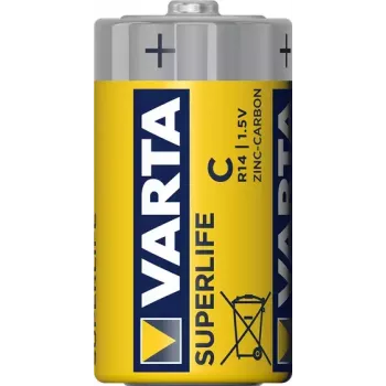 Varta Superlife C cinko-anglies vienkartinė baterija, C dydis, 1,5 V, 50 mm