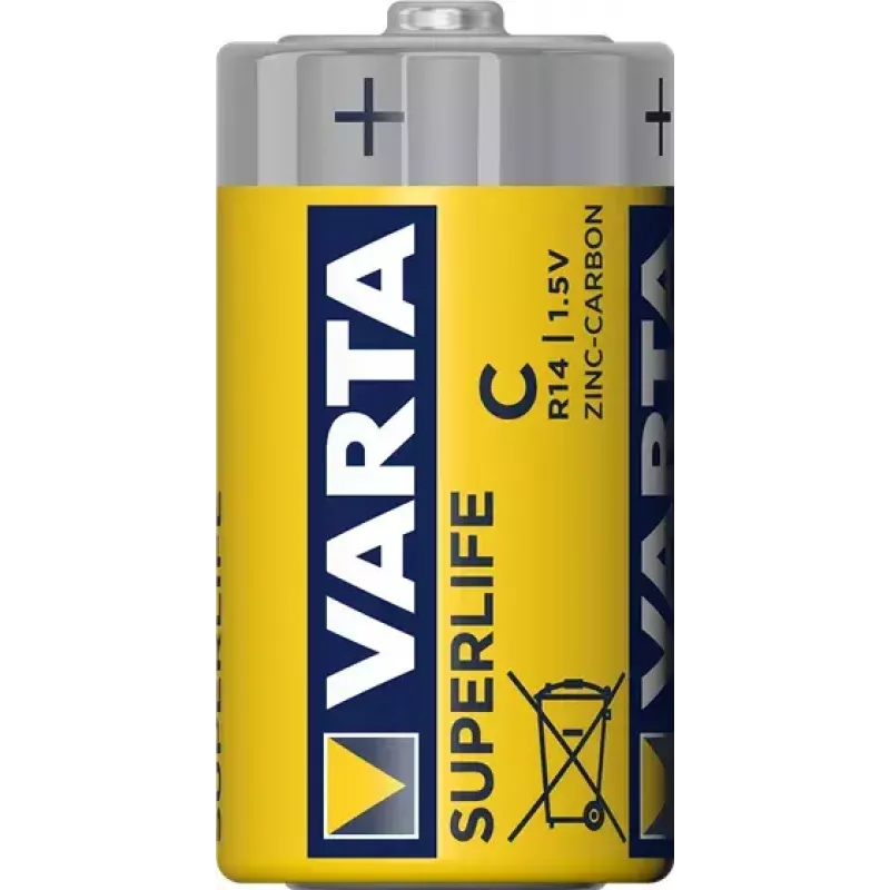 Varta Superlife C cinko-anglies vienkartinė baterija, C dydis, 1,5 V, 50 mm