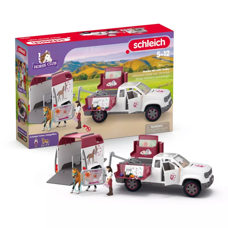 schleich HORSE CLUB Mobilus veterinaras su priekaba