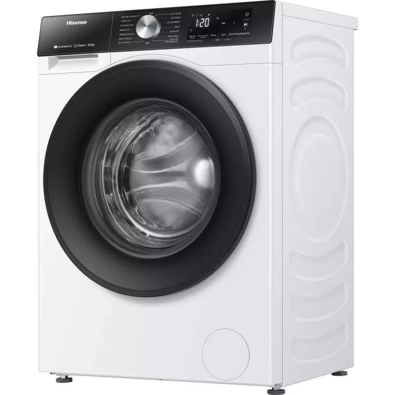Hisense WD3S8043BW3 skalbyklė su džiovinimo funkcija, laisvai pastatoma, balta