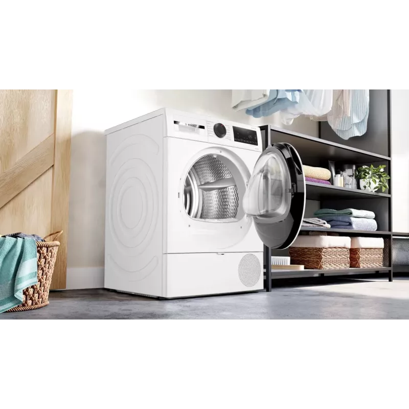 Bosch Serie 6 WQG241001 džiovintuvas Laisvai pastatomas Pakrovimas iš priekio 9 kg Baltas