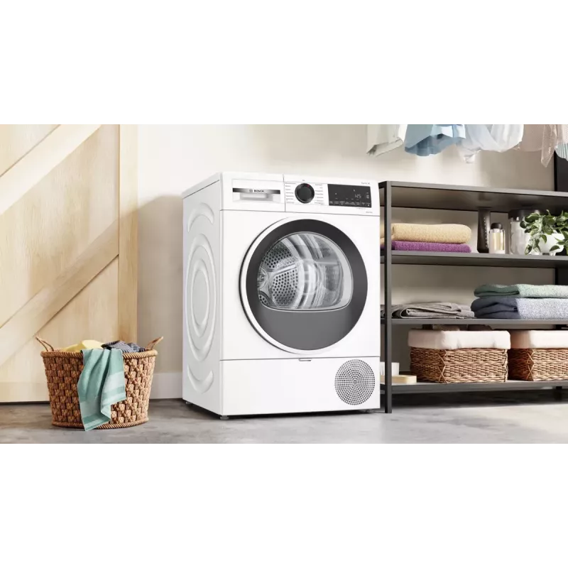 Bosch Serie 6 WQG241001 džiovintuvas Laisvai pastatomas Pakrovimas iš priekio 9 kg Baltas