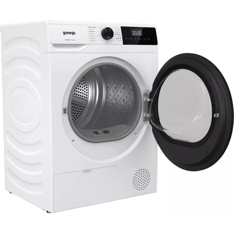 Gorenje DHNE83 džiovyklė su šilumos siurbliu, laisvai pastatoma, 8 kg, balta