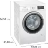 Siemens iQ500 WU14UT71 skalbimo mašina, priekinis pakrovimas, 8 kg, 1400 aps./min., balta