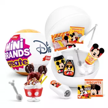 Mini Brands Create Disney Snacks Series 1 kapsulė, virtuvė, 8 m., baterijos įskaičiuotos, LR44, įvairiaspalvė