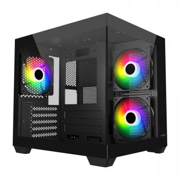 Fortron FSP Geh Mini S140 BA mikro-ATX / M-ITX kompiuterio korpusas, ARGB, juodas