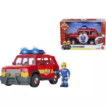 Simba-Dickie Fireman Sam Pirmosios pagalbos automobilis – žaidimų automobilis gelbėjimo vaidmenų žaidimams