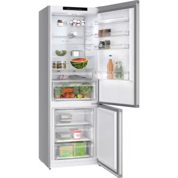 Bosch Serie 4 KGN492IAF šaldytuvas-šaldiklis, laisvai pastatomas, 440 L, nerūdijantis plienas