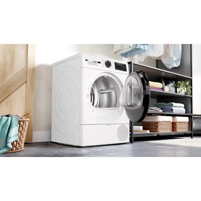 Bosch Serie 6 WQG243D41 džiovintuvas Laisvai pastatomas Pakrovimas iš priekio 9 kg Baltas