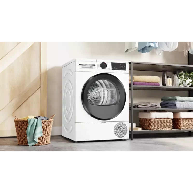 Bosch Serie 6 WQG243D41 džiovintuvas Laisvai pastatomas Pakrovimas iš priekio 9 kg Baltas