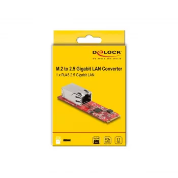 DeLOCK keitiklis M.2 Key B+M (vyriškas) į RJ45 2.5 Gigabit LAN prievadą