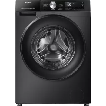 Hisense WD3S8043BB3 skalbyklė su džiovinimo funkcija, laisvai pastatoma, juoda