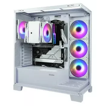 Procesoriaus aušintuvas SCYTHE Mugen 6 Dual Fan White ARGB Edition, du 120 mm ventiliatoriai, baltas