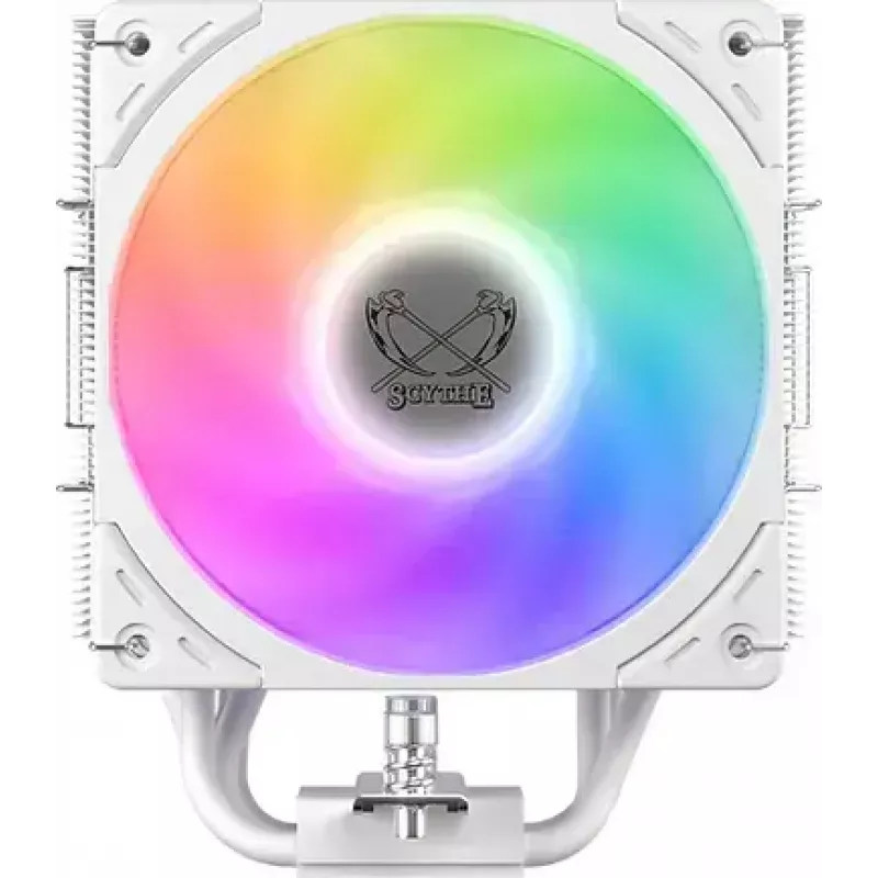 Procesoriaus aušintuvas SCYTHE Mugen 6 Dual Fan White ARGB Edition, du 120 mm ventiliatoriai, baltas