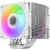 Procesoriaus aušintuvas SCYTHE Mugen 6 Dual Fan White ARGB Edition, du 120 mm ventiliatoriai, baltas