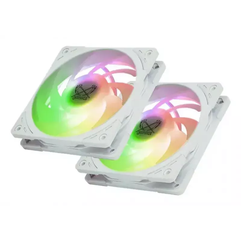 Procesoriaus aušintuvas SCYTHE Mugen 6 Dual Fan White ARGB Edition, du 120 mm ventiliatoriai, baltas