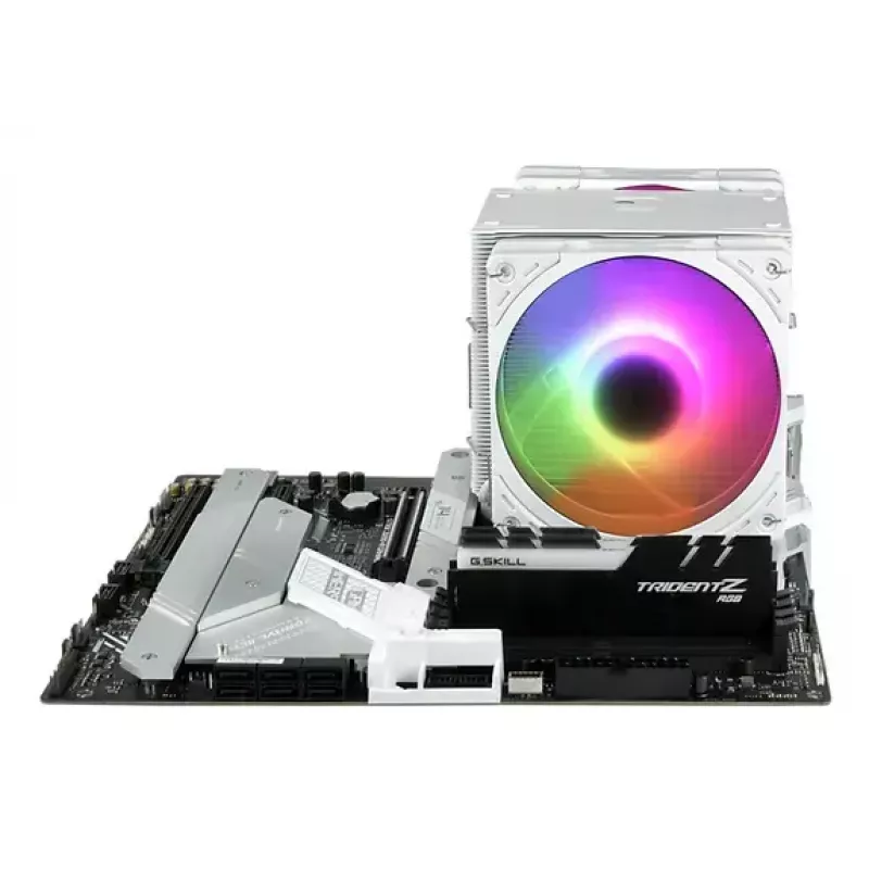 Procesoriaus aušintuvas SCYTHE Mugen 6 Dual Fan White ARGB Edition, du 120 mm ventiliatoriai, baltas