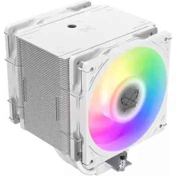 Procesoriaus aušintuvas SCYTHE Mugen 6 Dual Fan White ARGB Edition, du 120 mm ventiliatoriai, baltas
