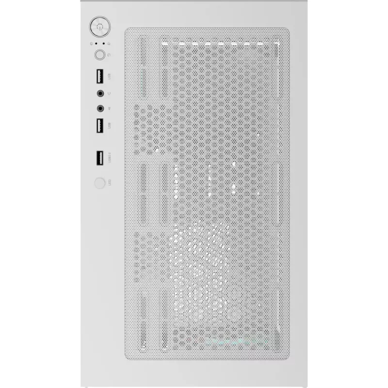 Bokštinis kompiuterio korpusas AEROCOOL Viewport Mini-G-WT-v4 ARGB su dviem grūdinto stiklo plokštėmis, baltas
