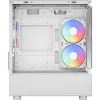Bokštinis kompiuterio korpusas AEROCOOL Viewport Mini-G-WT-v4 ARGB su dviem grūdinto stiklo plokštėmis, baltas