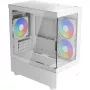 Bokštinis kompiuterio korpusas AEROCOOL Viewport Mini-G-WT-v4 ARGB su dviem grūdinto stiklo plokštėmis, baltas