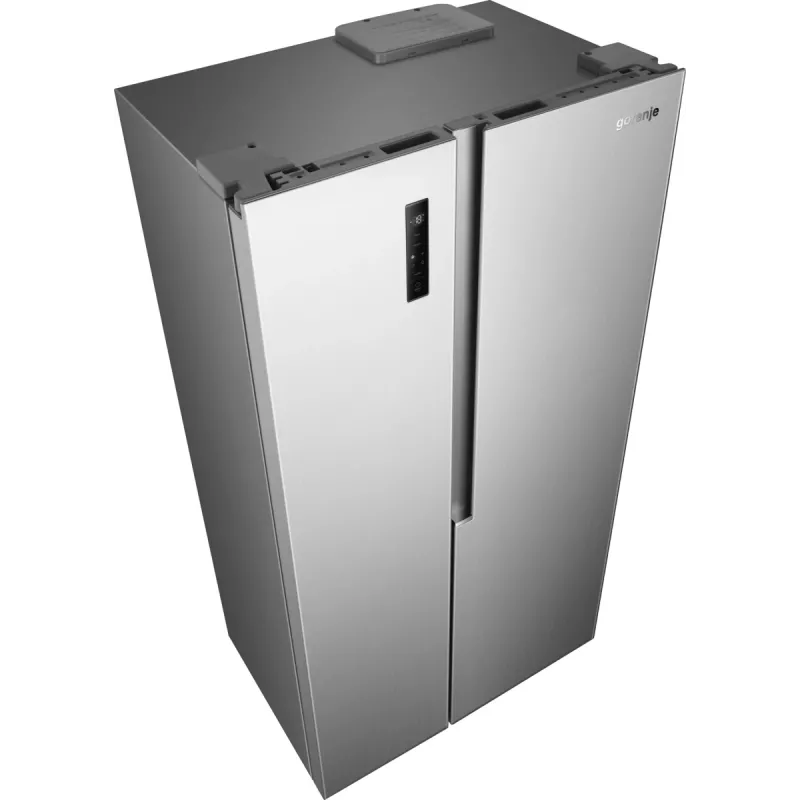 Šaldytuvas Gorenje NRS917E41X SI, laisvai pastatomas, American door, pilkas, 2 durys, jutiklinis valdymas, LED